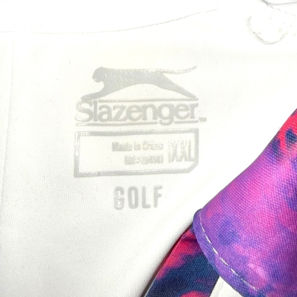 SLAZENGER Women’s Marble Pin Tuck Sleeveless Golf Polo - Multi Marble White XXL - Picture 7 of 13